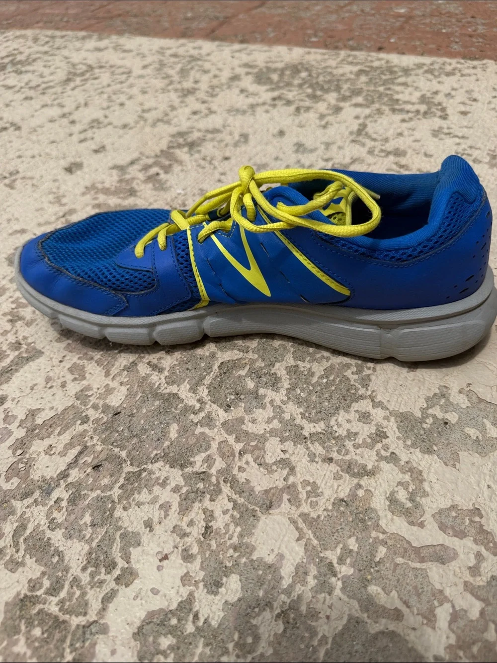 Under Armour Blue Athletic Sneakers with Yellow Laces
